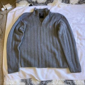 Polo Ralph Lauren Gray Knitted Quarter Zip Sweater